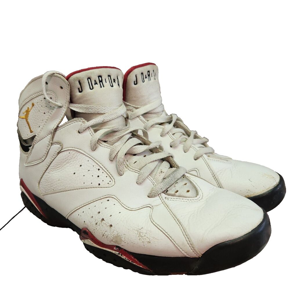 Nike Air Jordan 7 Retro Cardinal Men’s 12 White Red 2006 Vintage Basketball Shoe
